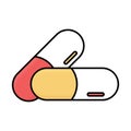 Capsule  Line  Style vector icon which can easily modify or edit Royalty Free Stock Photo