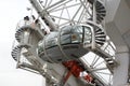 Capsule of the London Eye panoramic wheel in the South bank of London, UK