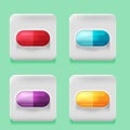 Capsule Medical Package Design Set Vector Royalty Free Stock Photo