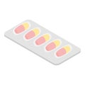 Capsule package icon, isometric style Royalty Free Stock Photo