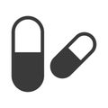 Capsule, pill flat vector icon, medicine concept. Antibiotic symbol