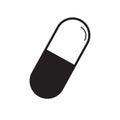 Capsule pill icon vector on white background Royalty Free Stock Photo