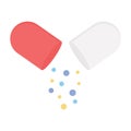 Capsule powder Flat vector icon which can easily modify or edit