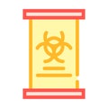 Capsule for storing dangerous viruses color icon vector illustration