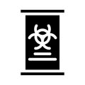 Capsule for storing dangerous viruses glyph icon vector illustration