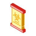 Capsule for storing dangerous viruses isometric icon vector illustration