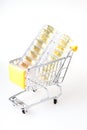 Capsule in trolley Royalty Free Stock Photo