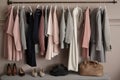 capsule wardrobe with a mix of casual and dressy clothing for any occasion