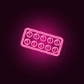 capsules in capsule icon. Elements of Medicine in neon style icons. Simple icon for websites, web design, mobile app, info