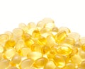 Capsules with the cod-liver oil-omega3 Royalty Free Stock Photo