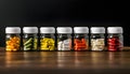 capsules containing natural supplements Royalty Free Stock Photo