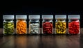 capsules containing natural supplements Royalty Free Stock Photo