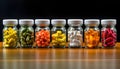 capsules containing natural supplements Royalty Free Stock Photo