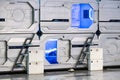 Capsules hotel in Vnukovo airport in Moscow. Capsule hotels provide cheap, basic overnight accommodation Royalty Free Stock Photo