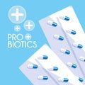 Capsules medicines probiotics icon Royalty Free Stock Photo