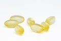 Capsules with Omega 3 Oil made from Algae isolated on white background Royalty Free Stock Photo