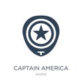 captain america icon in trendy design style. captain america icon isolated on white background. captain america vector icon simple Royalty Free Stock Photo