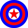 Captain America superhero shield colors