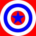 Captain America superhero shield colors