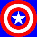 Captain America superhero shield colors