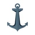 Captain anchor icon flat isolated vector