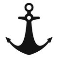 Captain anchor icon, simple style