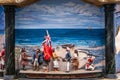 Captain Cook landing painting in Queen Victoria shopping mall, Sydney, Australia