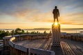 Captain Cook Monument in Anchorage Royalty Free Stock Photo