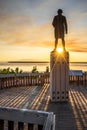 Captain Cook Monument in Anchorage Royalty Free Stock Photo