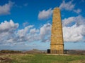 Captain Cooks Monument overlooking Roseberry Topping, North York Moors Royalty Free Stock Photo