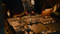Captain and copilot pushing dashboard buttons to start engine