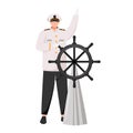 Captain flat vector illustration