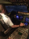 Captain flying a commercial plane