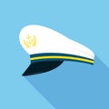 Captain hat with anchor emblem Royalty Free Stock Photo