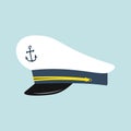 Captain hat with anchor emblem Royalty Free Stock Photo