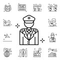 Captain icon. Airport icons universal set for web and mobile Royalty Free Stock Photo