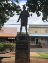 Captain James Cook Statue at the Cook Landing Site in Waimea on Kauai Island in Hawaii