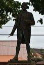 Captain James Cook Statue at the Cook Landing Site in Waimea on Kauai Island in Hawaii