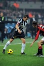 The captain of Juventus Alessandro Del Piero in action during the match Royalty Free Stock Photo