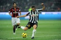 The captain of Juventus Alessandro Del Piero in action during the match Royalty Free Stock Photo