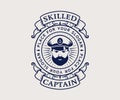 Captain logo. Vector. Royalty Free Stock Photo