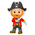 captain pirate holding a sword