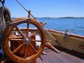 Captain`s steering whee Royalty Free Stock Photo