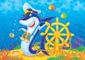 Captain Shark Royalty Free Stock Photo