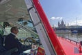 Captain of sightseeing boat, Amsterdam, Holland