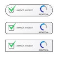 Captcha banners set Royalty Free Stock Photo