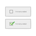 Captcha i am not a robot vector computer code. Royalty Free Stock Photo