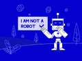 Captcha i am on a robot vector illustration concept Royalty Free Stock Photo