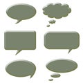 Captions ans speech bubbles Royalty Free Stock Photo