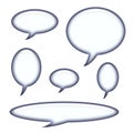 Captions and Speech Bubbles Isolated Royalty Free Stock Photo